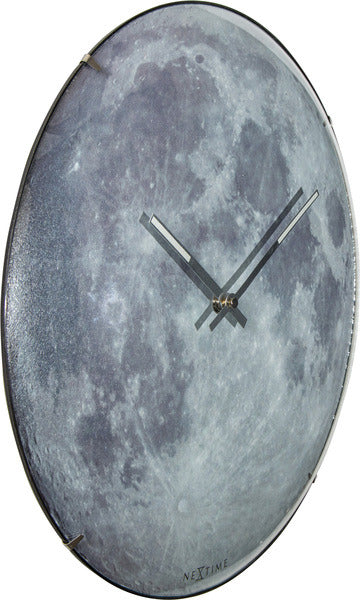 NextIme NE-3164 Slide Wall Clock. 35 cm, ball ze skla, 'Blue Moon Dome'