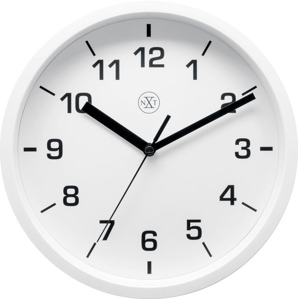 Nextime NX-7321wi wall clock NXT diameter 20cm plastic white, white dial