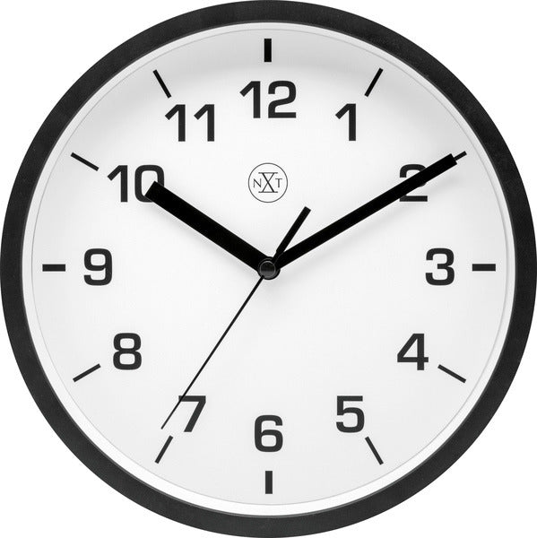 Nextime nx-7321zw wall clock nxt diameter 20cm plastic black, white dial
