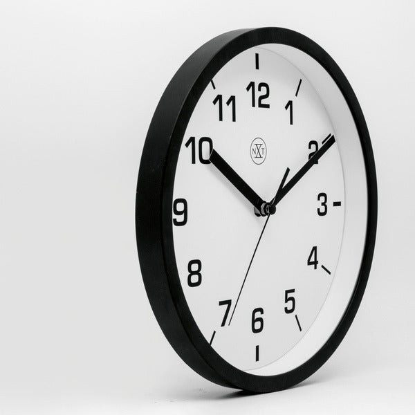 Nextime nx-7321zw wall clock nxt diameter 20cm plastic black, white dial