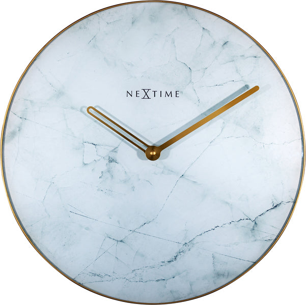 Nextime NE-8189WI Reloj de pared mármol Ø 40 cm blanco
