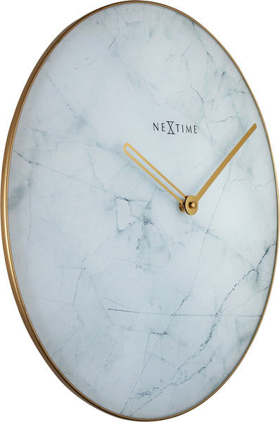 Nextime NE-8189WI Reloj de pared mármol Ø 40 cm blanco