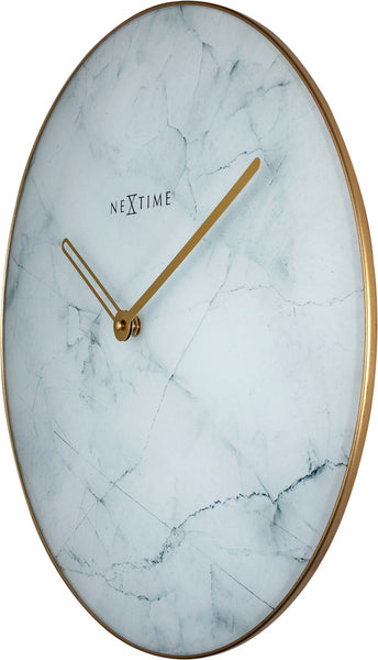 Nextime NE-8189WI Reloj de pared mármol Ø 40 cm blanco