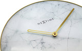 Nextime NE-8189WI Reloj de pared mármol Ø 40 cm blanco