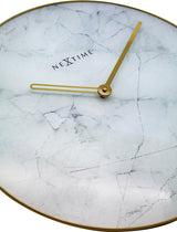 Nextime NE-8189WI Reloj de pared mármol Ø 40 cm blanco