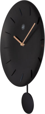 NXIME NX-7339WW Reloj de pared NXT Bowl Ø 30 cm Negro