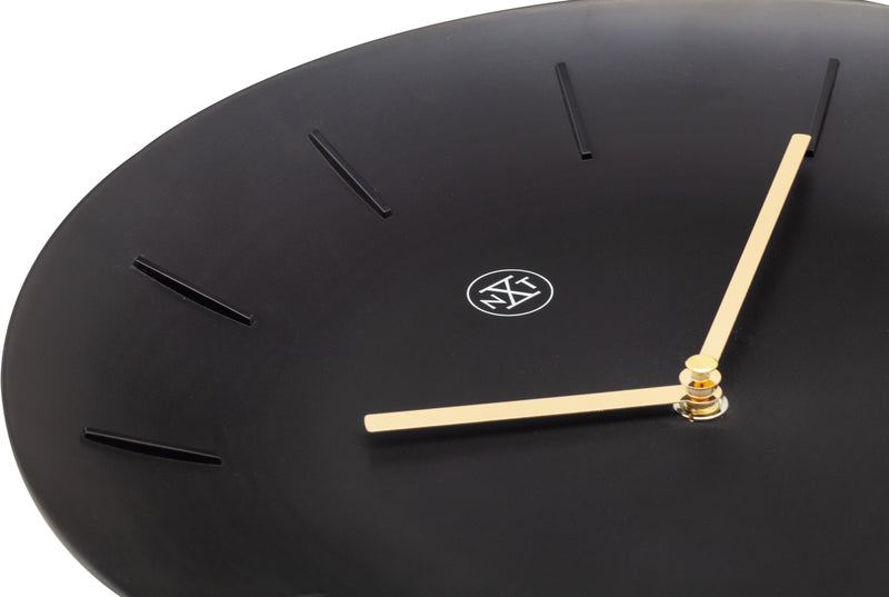 NXIME NX-7339WW Reloj de pared NXT Bowl Ø 30 cm Negro