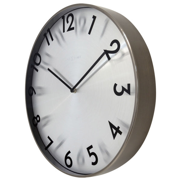 Nextime NE -3289gs Metal Wall Clock - 40cm -Rquiet Clock - Metal - Refleksjon