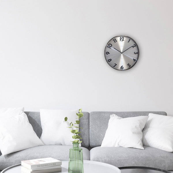 Nextime NE -3289gs Metal Wall Clock - 40cm -Rquiet Clock - Metal - Refleksjon