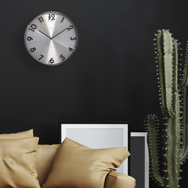 Nextime NE -3289gs Metal Wall Clock - 40cm -Rquiet Clock - Metal - Refleksjon