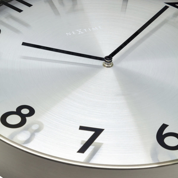 Nextime NE -3289gs Metal Wall Clock - 40cm -Rquiet Clock - Metal - Refleksjon