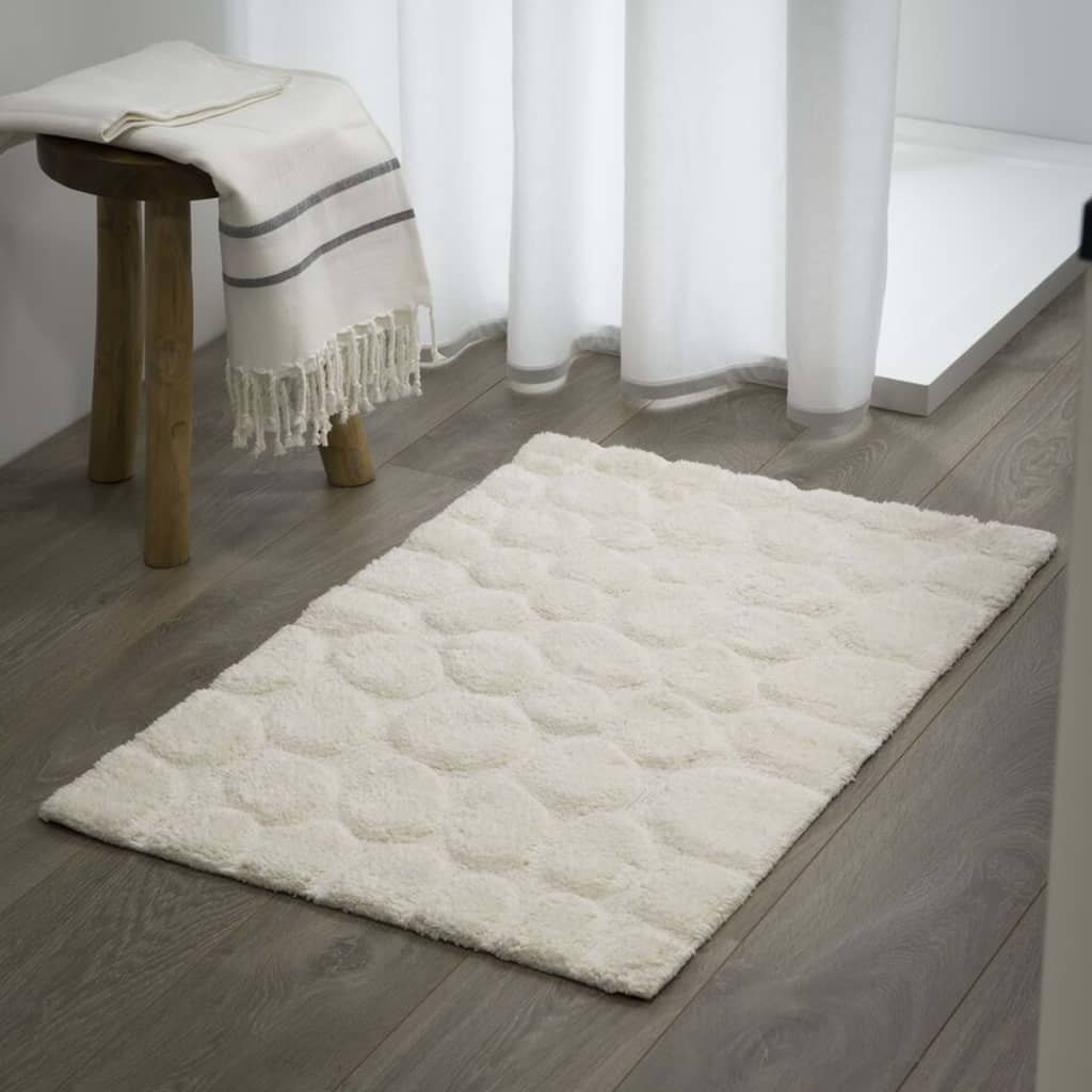 Ciottolo da bagno di pelle di focheapbles 60x90 cm di cotone avorio colorato