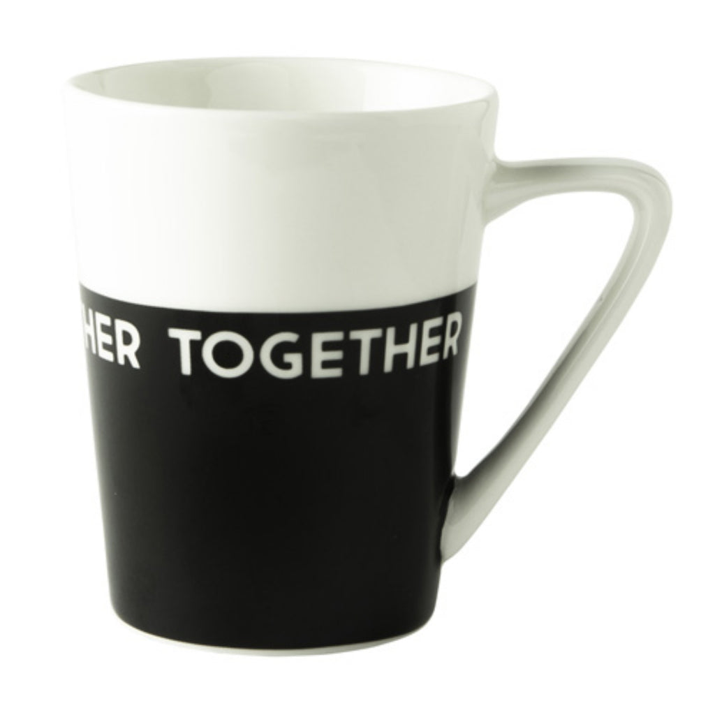 Dutch rose mug together white black