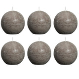 Bolsius Bolschius Bolkard Rustic 80 mj Taupe 6 Sts
