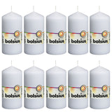 Blosius Bolsius Käerzen 10 PCs 120x58 mm wäiss