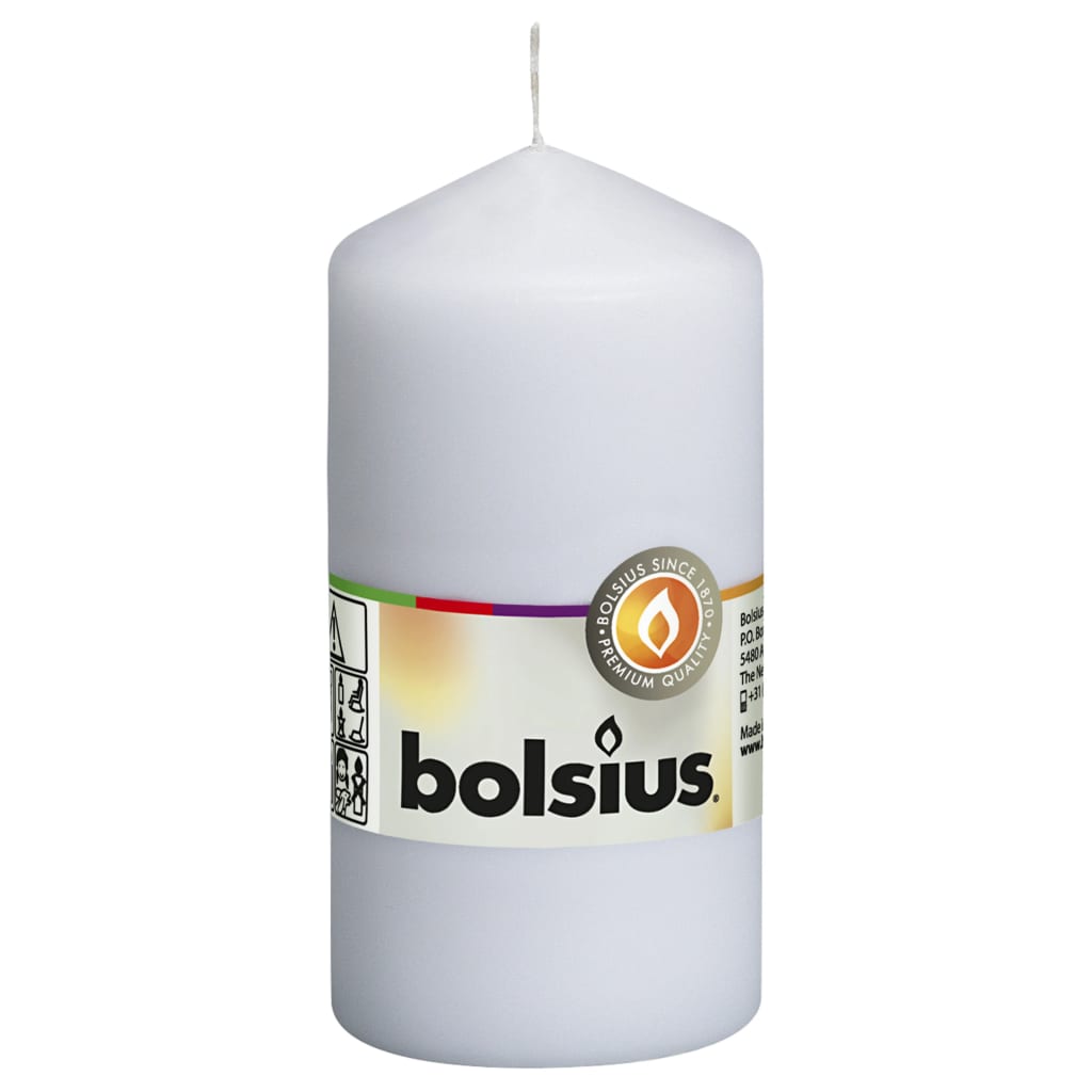 Blosius Bolsius Käerzen 10 PCs 120x58 mm wäiss