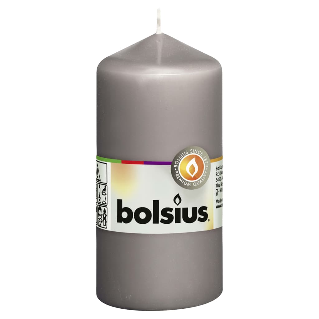 Bolsius Bolsius Stollen sveče 10 psov 120x58 mm toplo siva