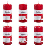 Bolsius Bolsius scented candles ribbed 6 pcs 120x58 mm pomegranate