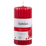Bolsius Bolsius scented candles ribbed 6 pcs 120x58 mm pomegranate