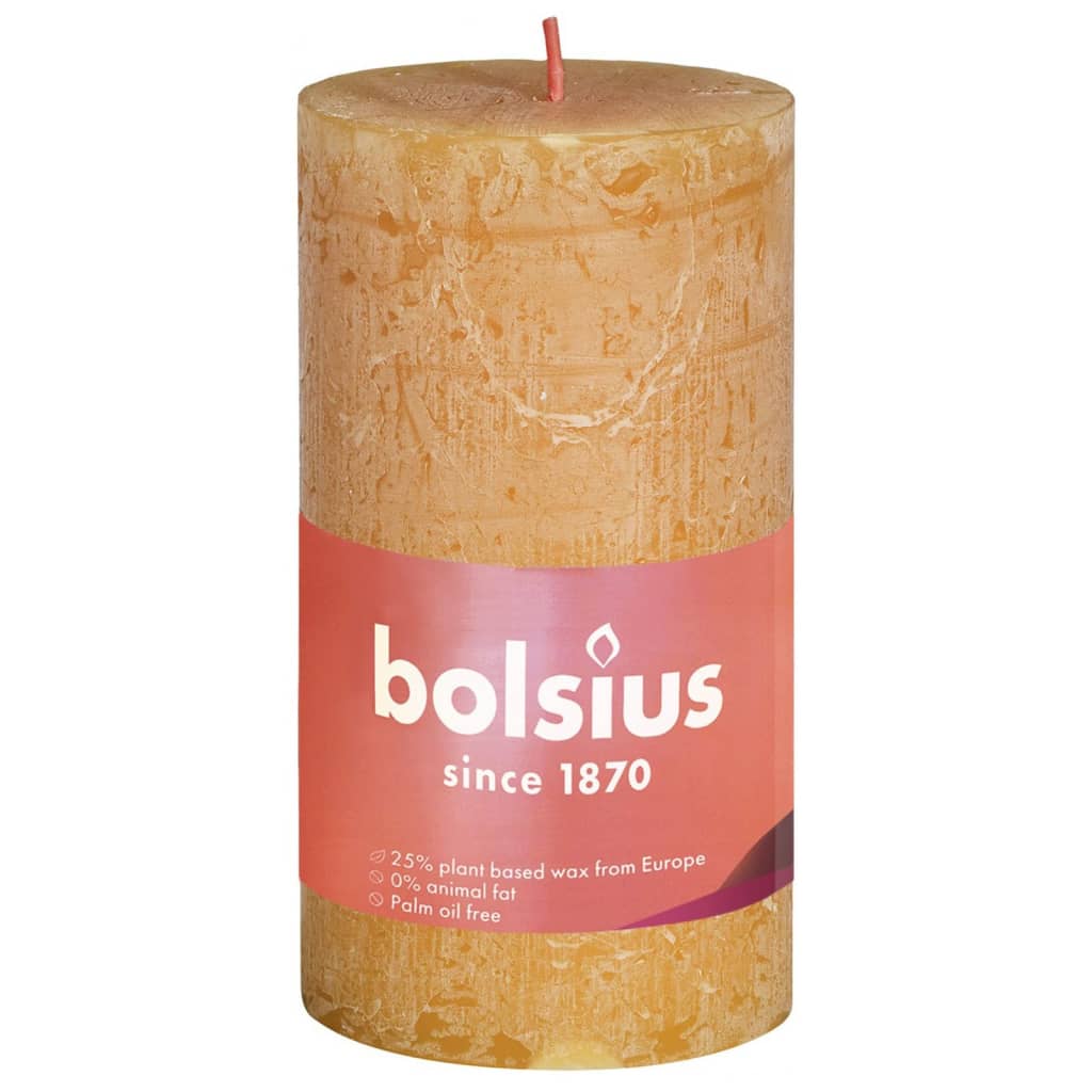 Bolsius Bolsius Stollen SHINE 8 ST Rustic 100x50 mm Honey yellow