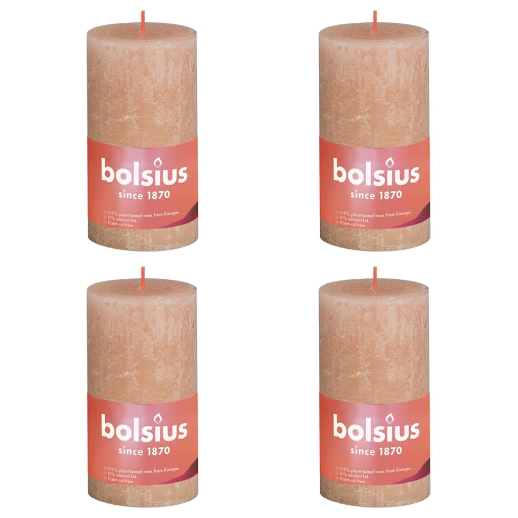 Bolsius Bolschius Bollen blénkt 4 St Rustic 13068 mm Mësstrauen