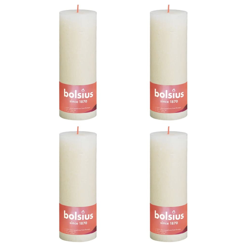 Bolsius Bolsius Stollen Shine 4 St rustic 190x68 mm měkká perla barevná