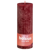 Bolsius Bolsius Stollen Shine 4 St Rustic 190x68 mm žametno rdeča