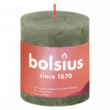 Bolsius Bolsius Stollen Shine 4 St Rustic 80x68 mm Olivo fresco colorato