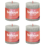 Bolsius Bolsius Stollen Shine 4 ST Rustic 80x68 mm piasek szary