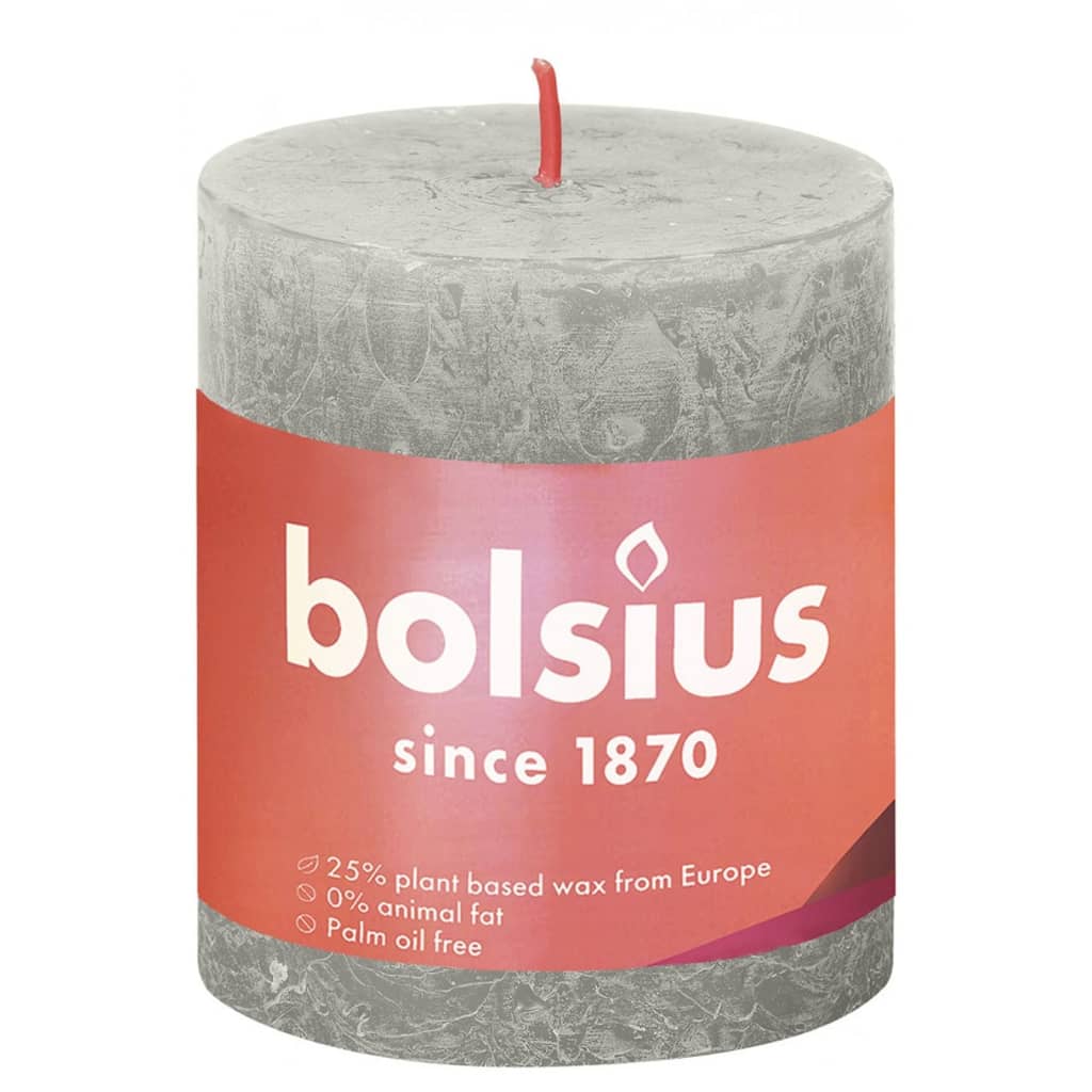 Bolsius Bolsius Stollen Shine 4 ST Rustic 80x68 mm piasek szary