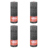 Bolsius Bolsius Stollen SHINE 4 ST Rustiek 190x68 mm storm gray