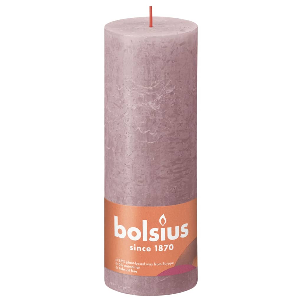 Bolsius Bolsius Stollen Shine 4 St Rustiek 190x68 mm Rose