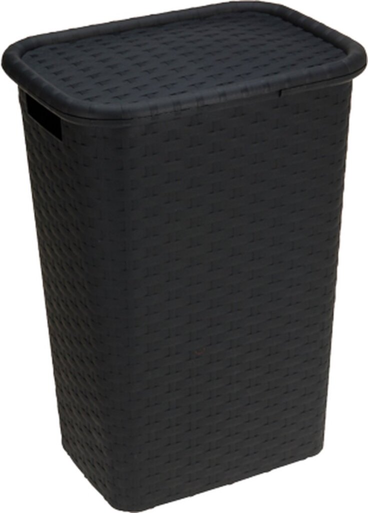 Miscellaneous laundry basket with lid 60l anthracite rectangular