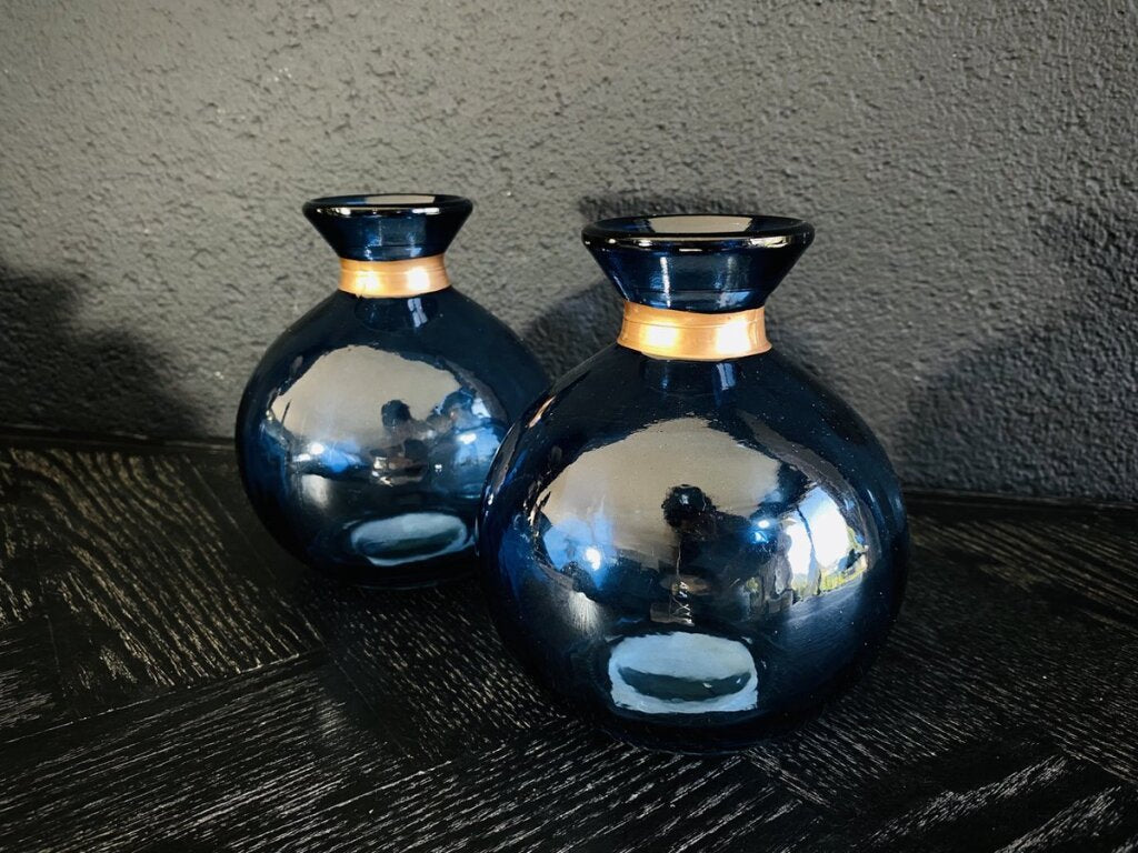 Diverse Countryfield Vase Babet S blå koppar 13x11x11cm