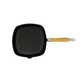 Vidaxl Grill padella con ghisa in legno 20x20 cm
