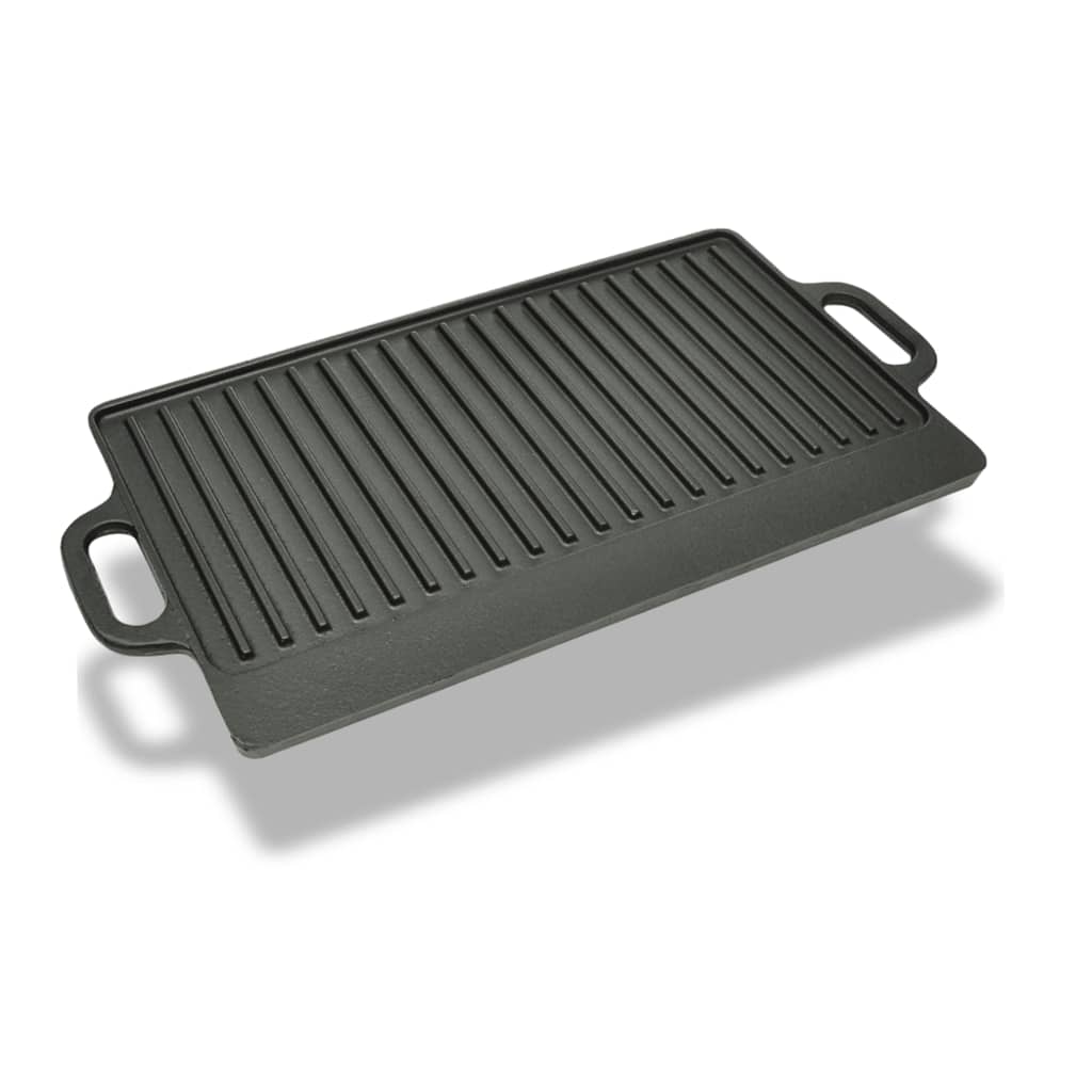 Vidaxl grillplade dobbelt -sidet 50x23 cm støbejern