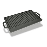 Vidaxl grillplade dobbelt -sidet 50x23 cm støbejern
