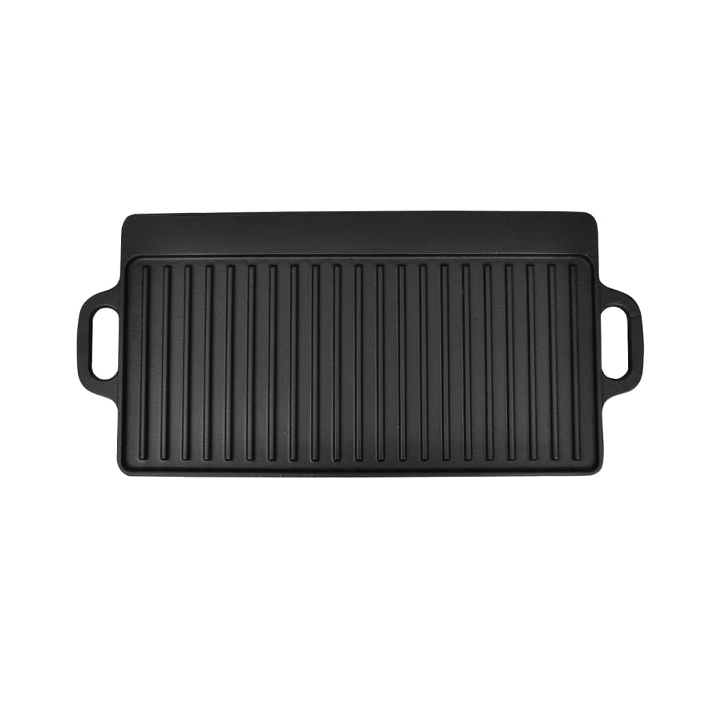 Vidaxl grillplade dobbelt -sidet 50x23 cm støbejern