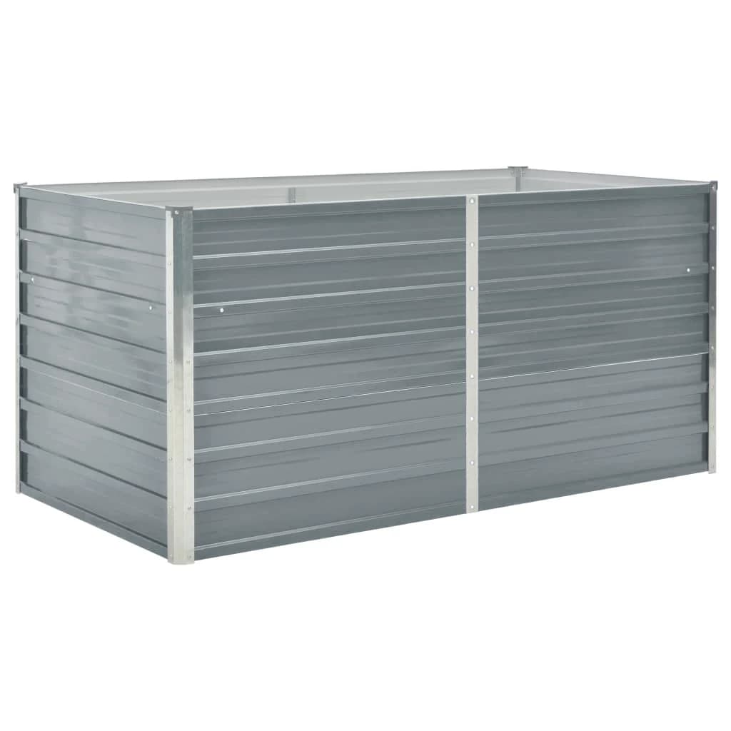 Plantador Vidaxl elevado 160x80x77 cm de acero galvanizado gris