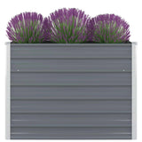 Vidaxl Raised Planter 100x100x77 cm Galvanized Steel Grey