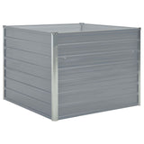Vidaxl Raised Planter 100x100x77 cm Galvanized Steel Grey