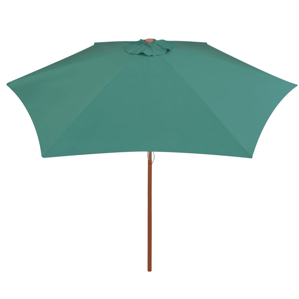 Vidaxl Parasol 270x270 cm Polo in legno verde