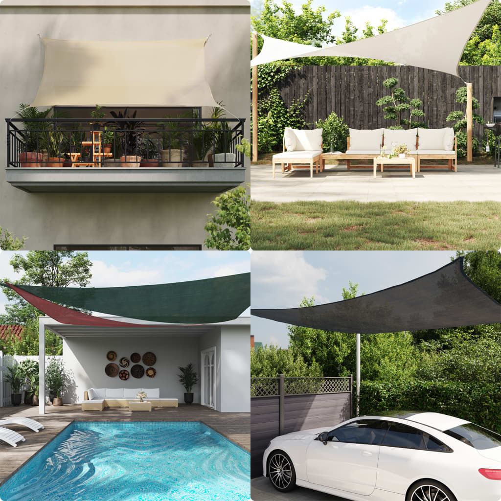 Vidaxl SunShade Hdpe kvadrat 2x2 m bela
