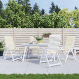 VidaXL Garden chair cushions 4 st high back 120x50x3 cm fabric cream -colored