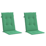 Vidaxl Garden Chair Puter 2 St High Back 120x50x3 cm stoff grønn