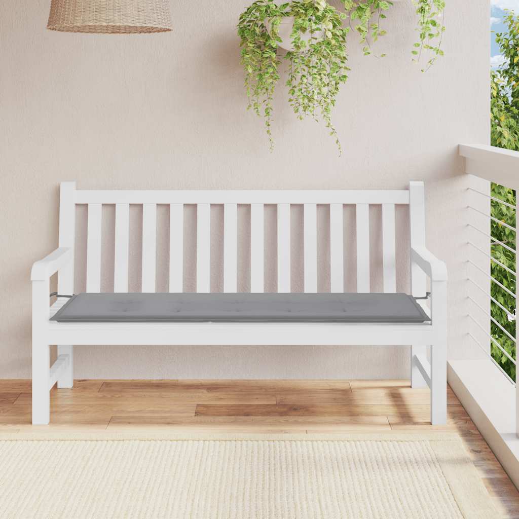 Vidaxl Garden Banch Cushion 150x50x4 cm tessuto Oxford grigio