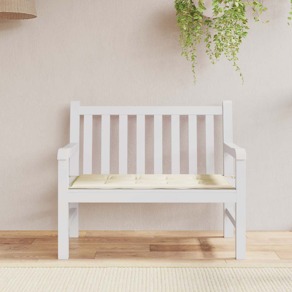 VidaXL Garden bench cushion 100x50x4 cm Oxford fabric crème colored