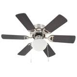 Stropní ventilátor Vidaxl s lampou 82 cm tmavě hnědá