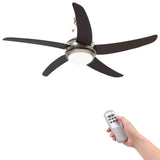 Vidaxl ceiling fan with lamp 128 cm brown