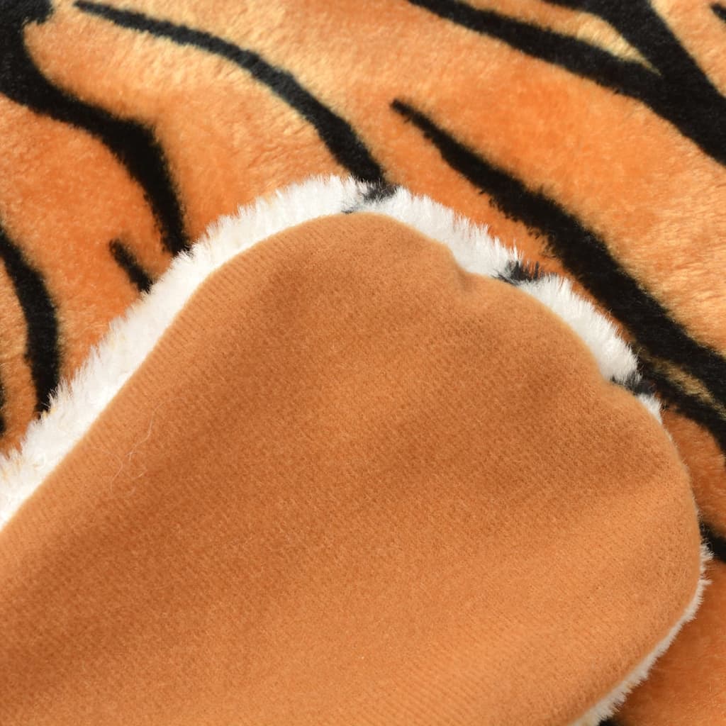 Vidaxl tiger flooring plush 144 cm brown